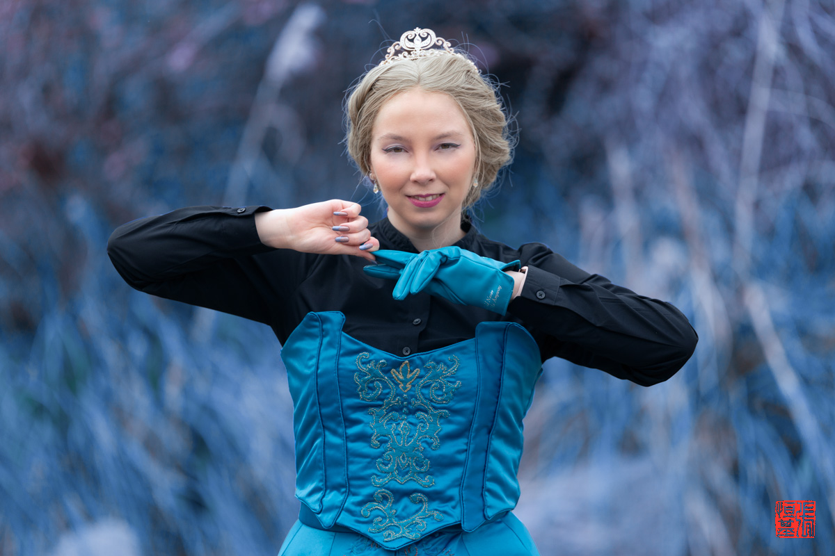 strapless open back dress Disney Frozen Anna Coronation Cosplay Costume | Cosplaymood.com –  Cosplaymood main image 1
